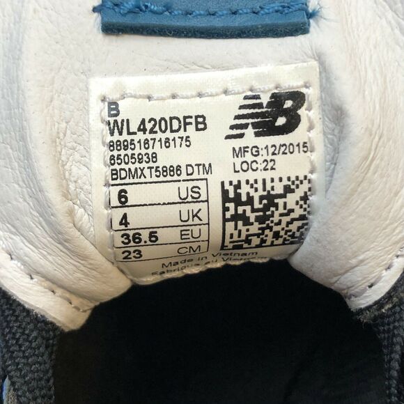 New Balance 420 Sneakers 6 Black Blue Low Top Women's - Picture 9 of 10